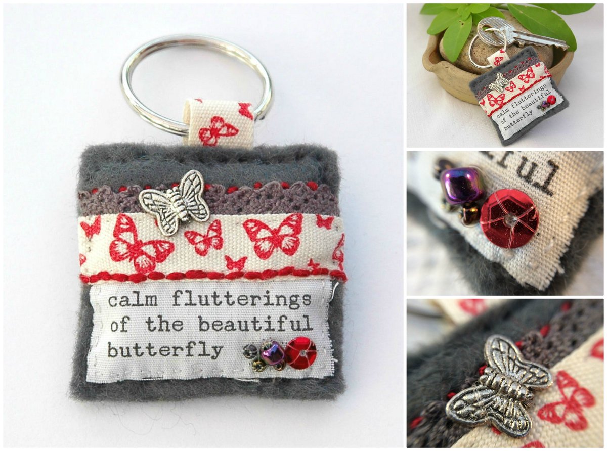Pretty #butterfly keyring - a unique, hand sewn #gift idea for #gardening fans and #nature lovers etsy.me/2E1Tu3L - 20% discount until 31st March!

#createuk