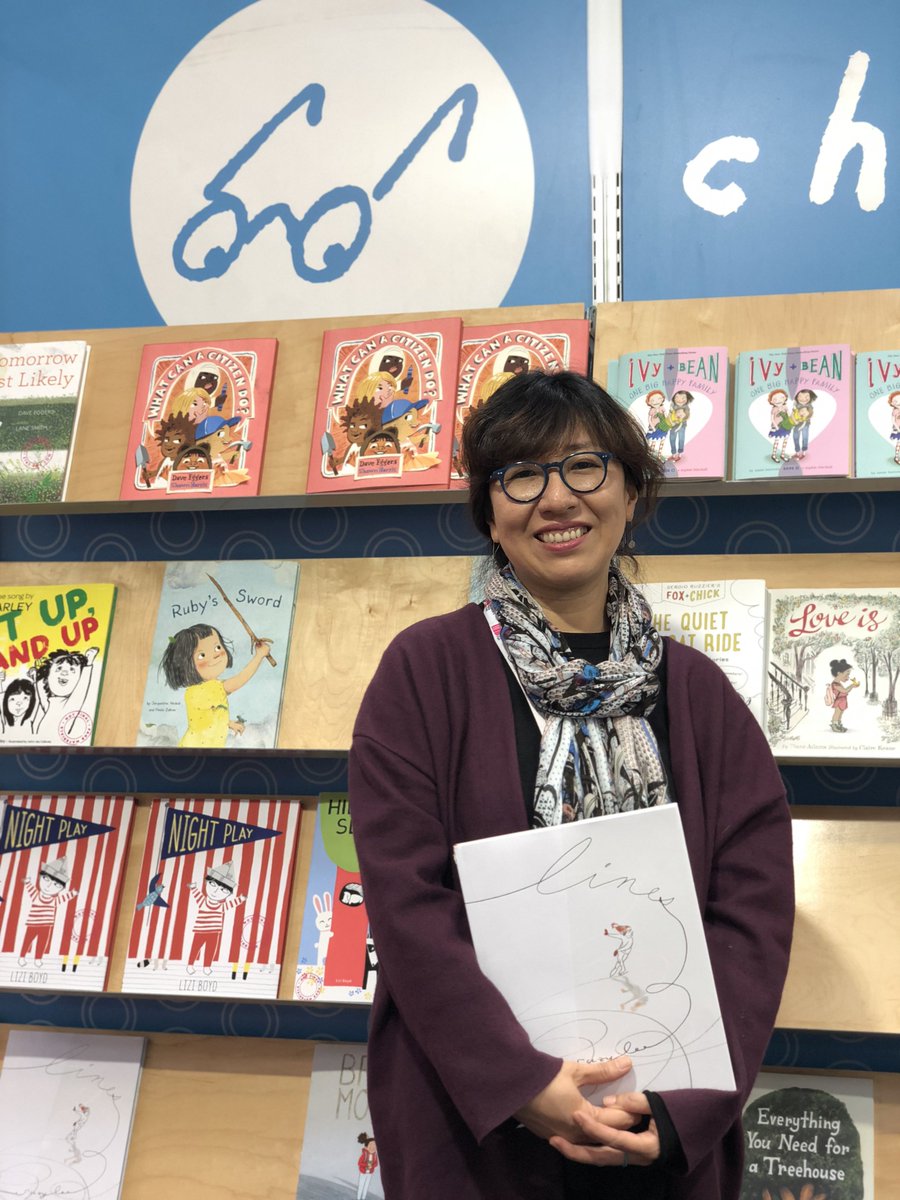A Bologna highlight: THE Suzy Lee (WAVE, SHADOW, LINES) visits the <a href="/ChronicleBooks/">Chronicle Books</a> booth at <a href="/BoChildrensBook/">Bologna Children's Book Fair</a>! Inspiration abounds here at #BCBF18.