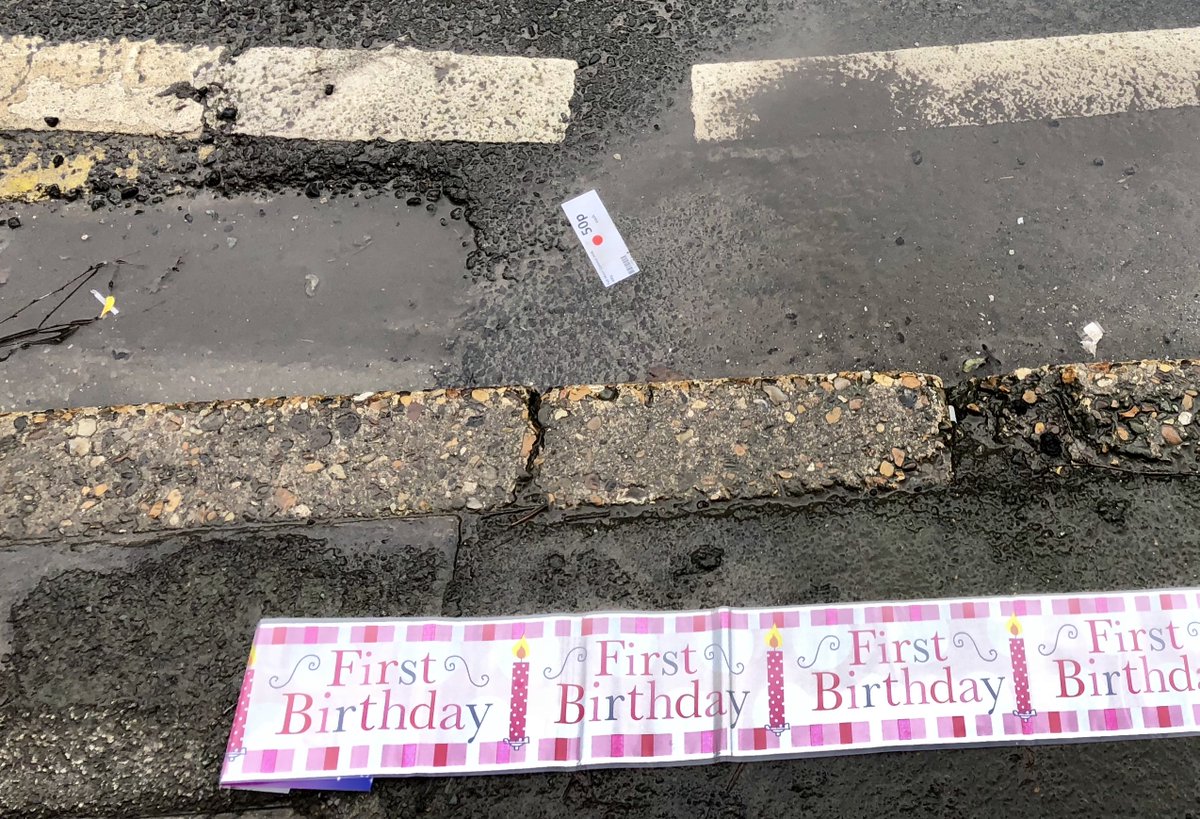 CottinghamRish's tweet photo. @YorkshireWater we reported this leak on King Street, Cottingham over a year ago (and many times since) but it's still there so we are having a little 1st birthday party for it. We call it Leaky McLeakface. https://t.co/zHyAzEluie