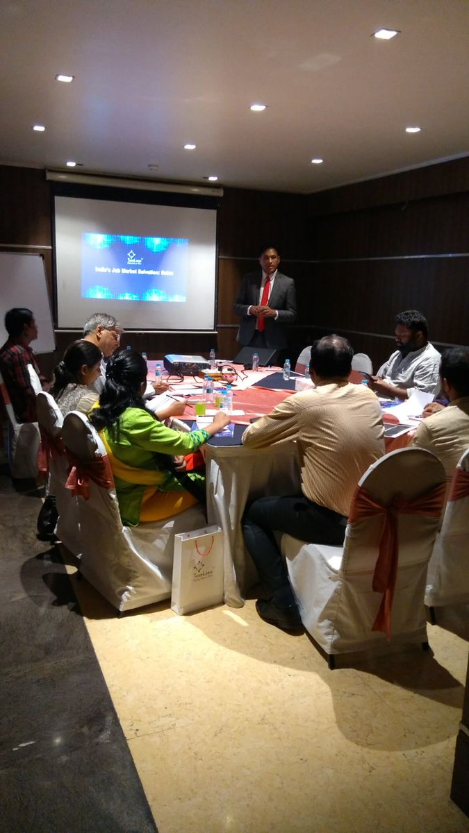 TeamLease's tweet photo. #ThinkFuture #ThinkSales | @AmitVADERA sharing insights on the potential to create #salesjobs from the recently released @TeamLease report `India's Job Market Salvation: Sales' with the media personnel in #Pune. https://t.co/PxVqJ2UxP3