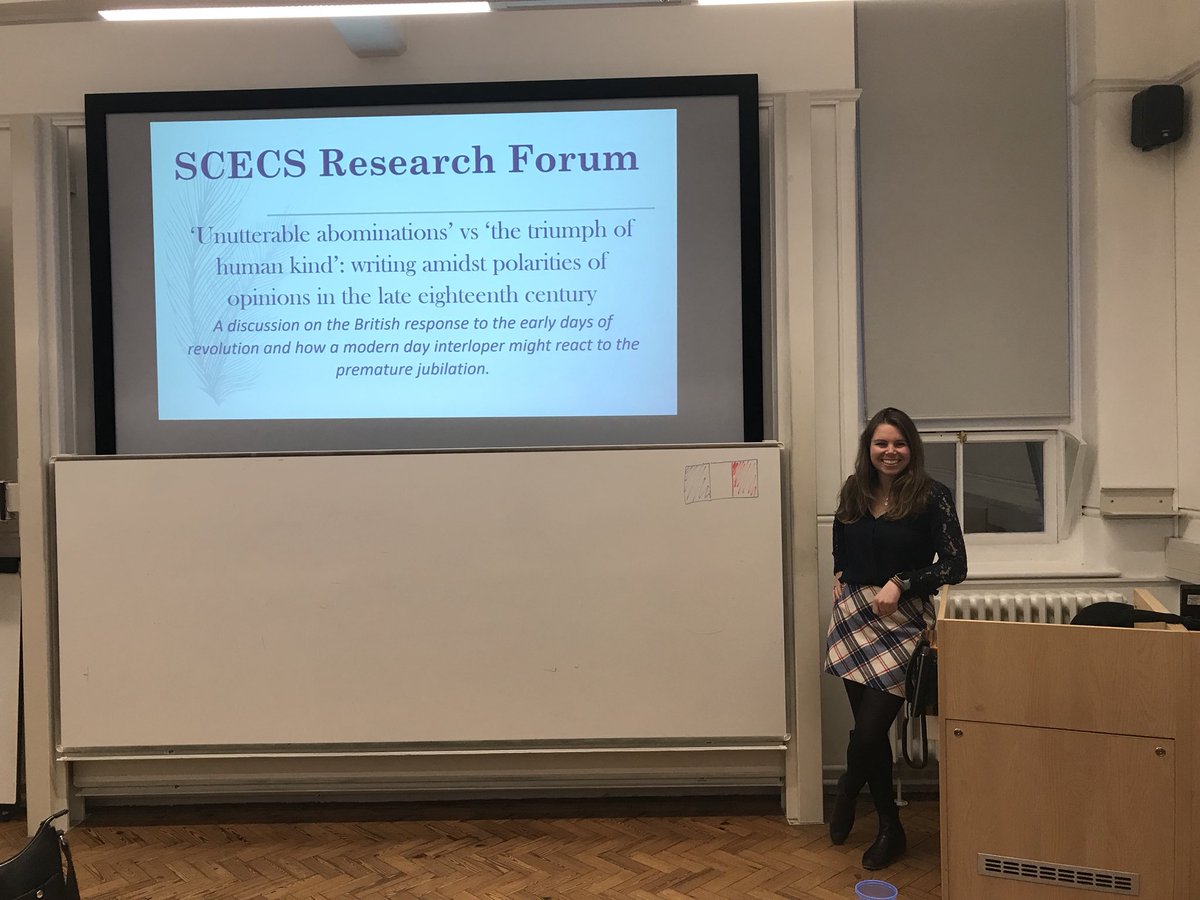 SouthamptonCECS's tweet photo. We had our first event in the #SCECS seminar series on Monday, featuring a talk by Creative Writing PhD student @ClioCliona about the French Revolution. It was a wonderful evening with lots of engaging conversation. Can’t wait for the next one! https://t.co/yKozUaXWsM