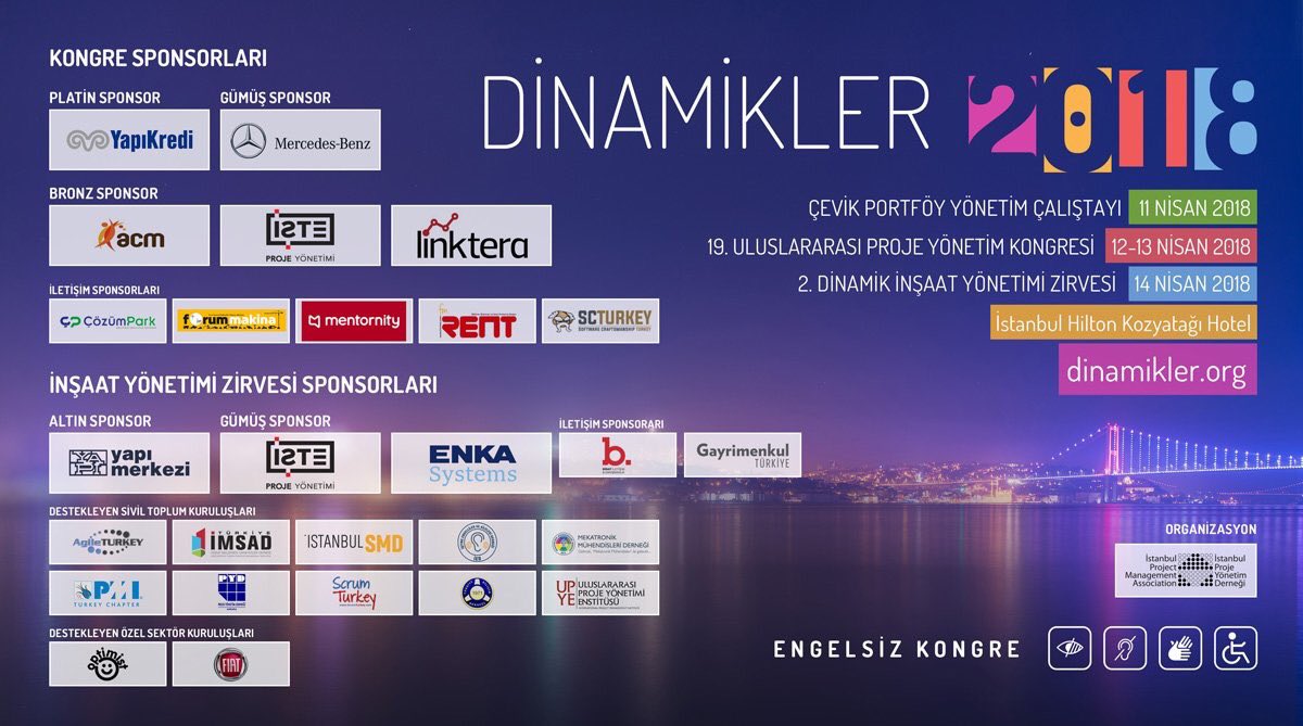 imzakampanyam's tweet photo. Proje Yönetimi Profesyonelleri 12-13-14 Nisan Tarihlerinde #Dinamikler2018 de Buluşuyor! https://t.co/RVTGK4uyZ5 

Harika paneller, sunumlar ve seçkin katılımcılara erişmek için hemen kaydolun! Özel indirim için son gün 30 Mart https://t.co/iZvBiyecgW