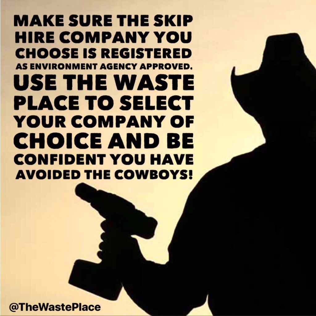 Thewasteplace's tweet photo. We hear so many stories of people who have fallen foul of cowboy Waste collectors, at The Waste Place all companies you’ll find are registered with the environment agency giving you peace of mind ♻️ #builder #builders #carpetfitter #propertymanagement #propertydeveloper https://t.co/9mzjIs1XEK