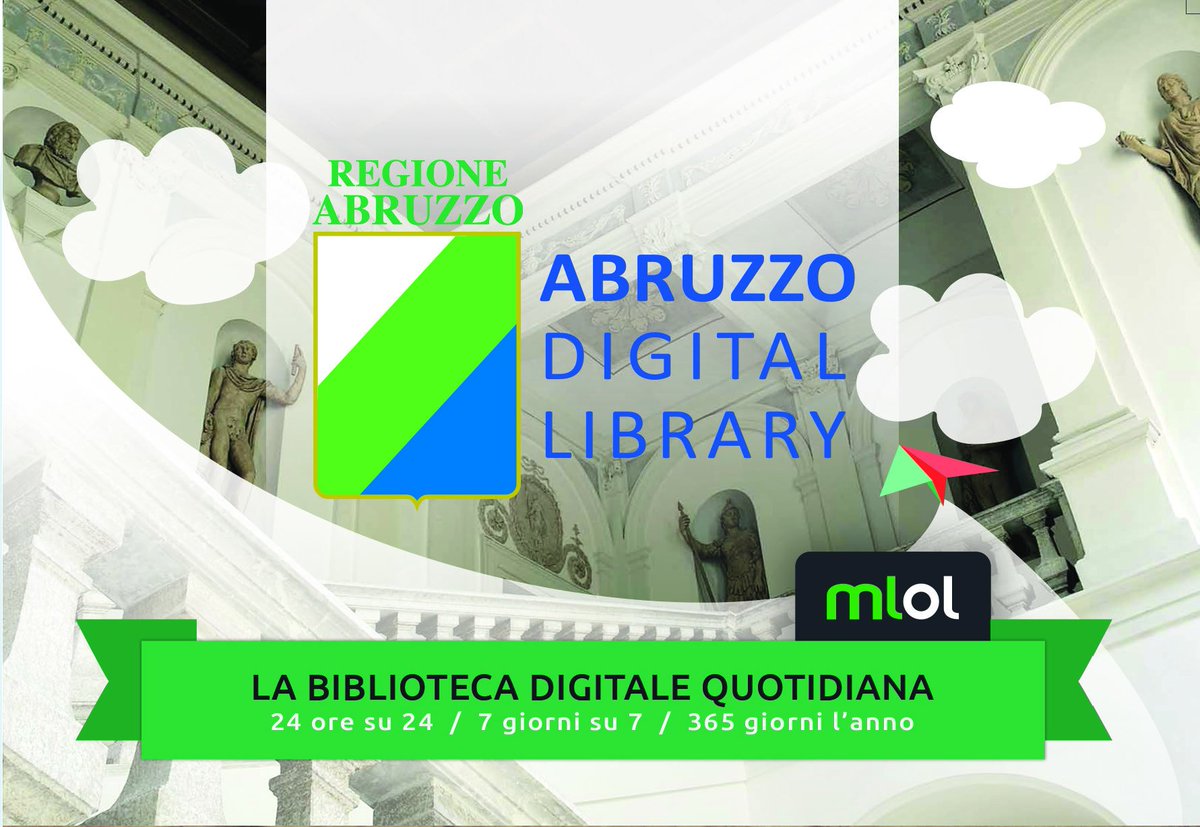 bibliodelfico's tweet photo. Da oggi siamo su @M_L_O_L! 25000 ebook in prestito, 800.000 risorse open e 7000 quotidiani in consultazione anche da tablet e smartphone. Passate ad iscrivervi alla Dèlfico e in tutte le biblioteche e APC della @Regione_Abruzzo! https://t.co/pJHyHPE98r
