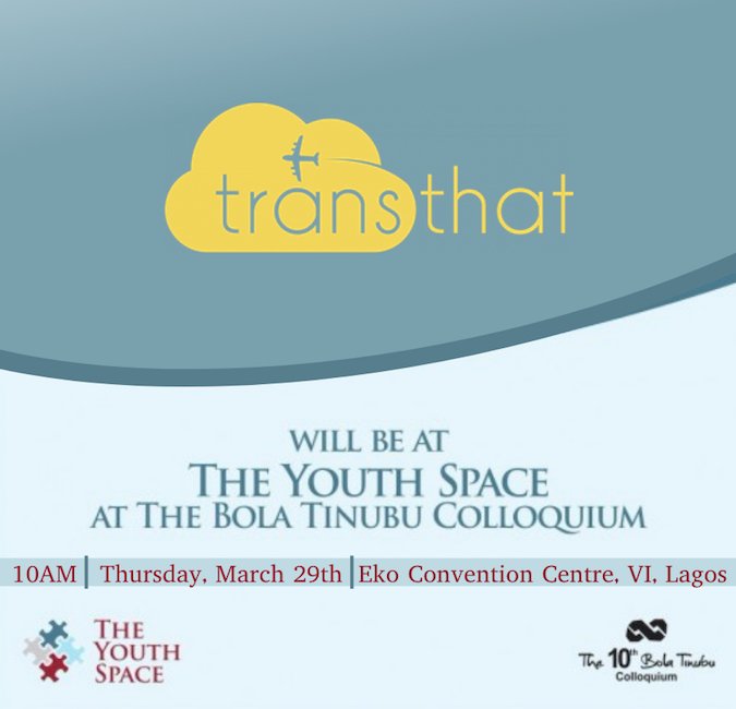 Transthatng's tweet photo. This year's Colloquium is welcomes the introduction of "The Youth Space".

Transthat will be at the 10th BTC themed: "Investing in People".
Look😊 out for the Transthat stand at "The Youth Space" cluster where we will respond to inquiries.🤗
#BTC10 #TYS #TheYouthSpace https://t.co/hWwV8liidx