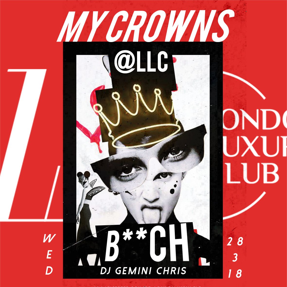 LLCLDN's tweet photo. MY CROWNS @llcldn  B**CH ! 😎
Wednesday 28th March / Dj gemini chris
Join Us for an unforgettable night! .
.
.
#nightlife #bestnightlife #city #dance #hiphop #RnB #mixtape #lavish #club #london #luxury #vip #leicestersquare #glamour #models #celebs #late #night #party #club https://t.co/v4AhsmkapT