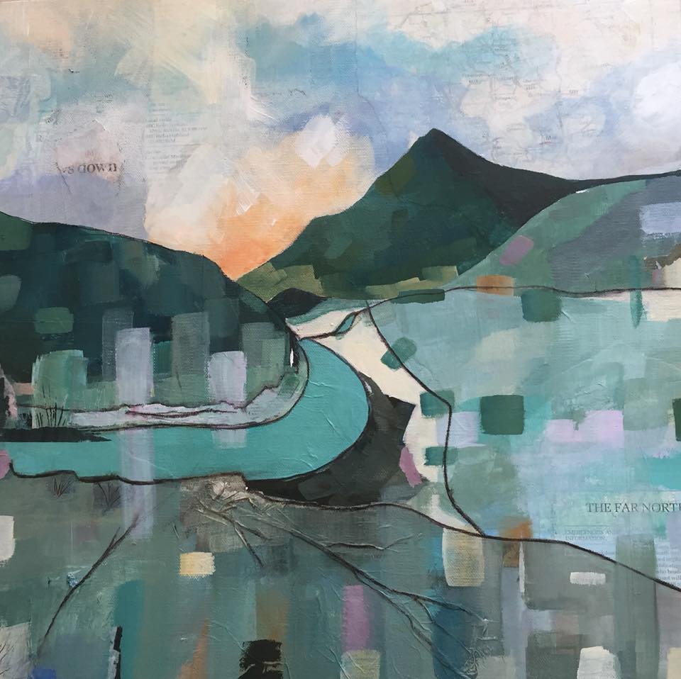 HangarArtFramin's tweet photo. East Lothian Artist, @kirstenboston has moved her artistic focus to the Highlands! This mixed media painting is of "Ben Stack with River Laxford, Sutherland". Available in our Gallery. #BenStack #Sutherland #Northwest500 #EastLothian #NorthBerwick #MixedMedia #Mountains https://t.co/iteRbg6RmB