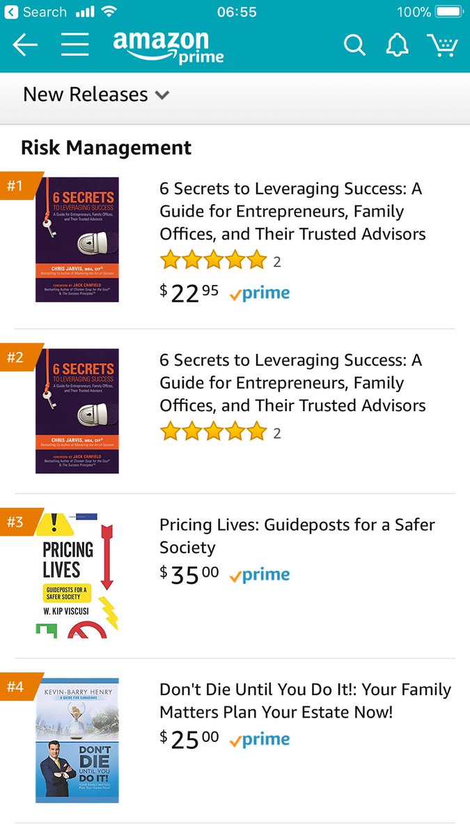 jarvischris's tweet image. @amazon has book #1 and kindle #2 new release in #riskmanagement  buy at amzn.to/2CIW2YL  #insuresuccess #bethegiraffe