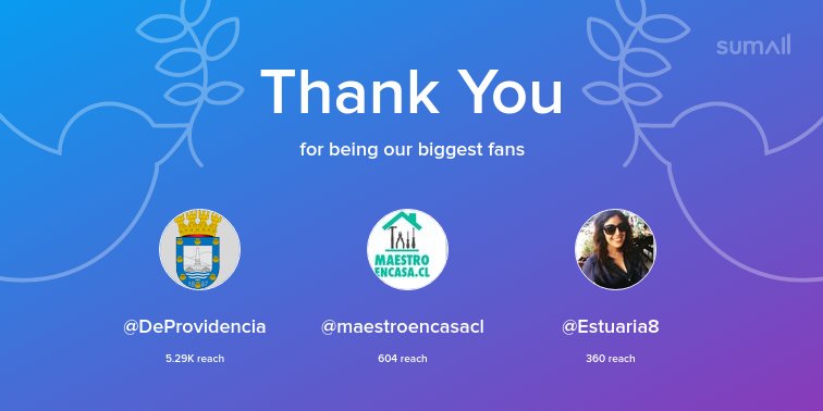 UrbanStationCL's tweet photo. Our biggest fans this week: @DeProvidencia, @maestroencasacl, @Estuaria8. Thank you! via https://t.co/N4uSKc1DpW https://t.co/OX5oM3is4o