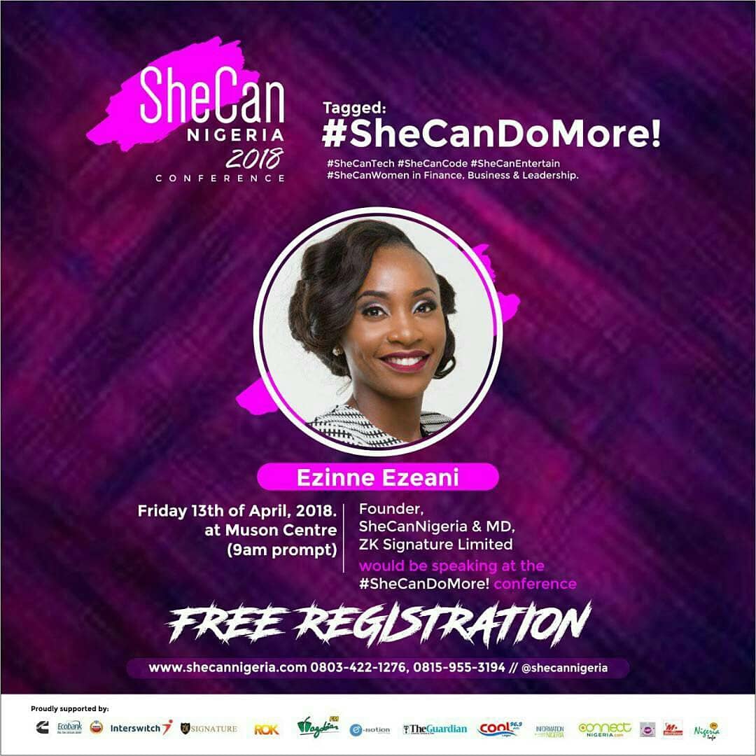 CookeyMercy's tweet image. #SheCanDoMore is a movement designed to drive a change in the culture and perception of our Today’s Woman in Nigeria, and the world at large. 
To register, simply visit shecannigeria.com/events
Spread the word, Join the movement. #SheCanDoMore #SheCanBeMore  #SheCanTech#SheCanCode
