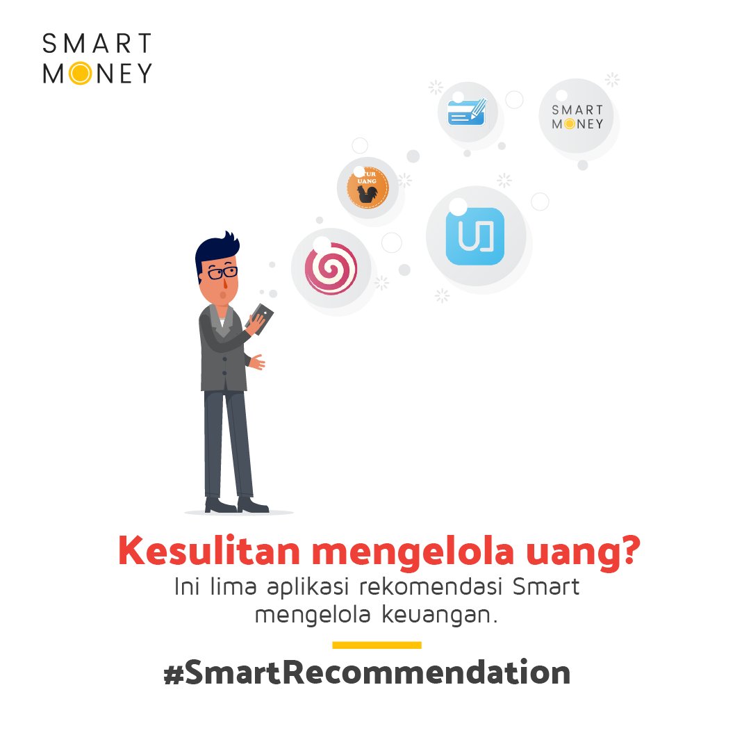 smartmoney_co's tweet photo. Apa saja aplikasi yang dapat dijadikan rekomendasi untuk mengelola keuangan? Berikut daftarnya. #SmartRecommendation https://t.co/rv3aMpvCFH