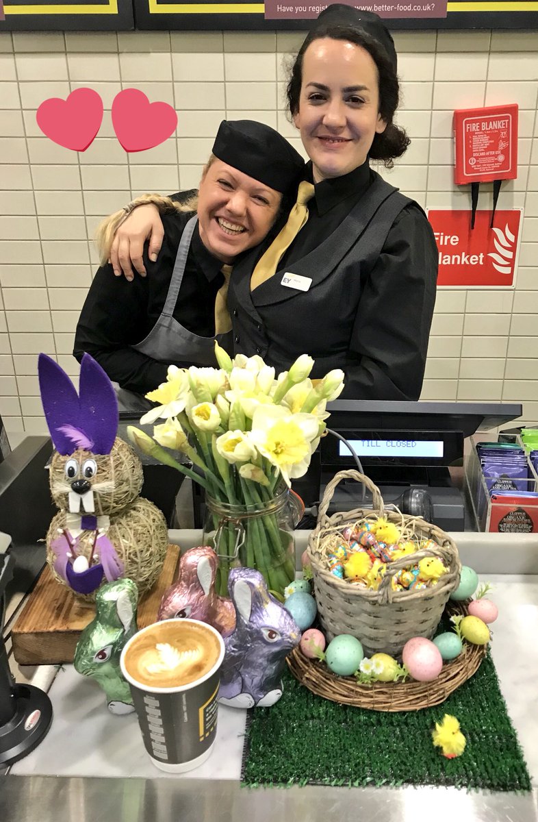 🐣 Easter on the way! Grab cup of nice coffee on your way! Raining ☔️... but  inside MLP1 #ISS waiting happy staff! Have nice day! @ISSFrontofHouse #@RHangyal #@MarcinJoze #@iamivank #@CoffeeArtPro #@BewleysUK @#@🎉