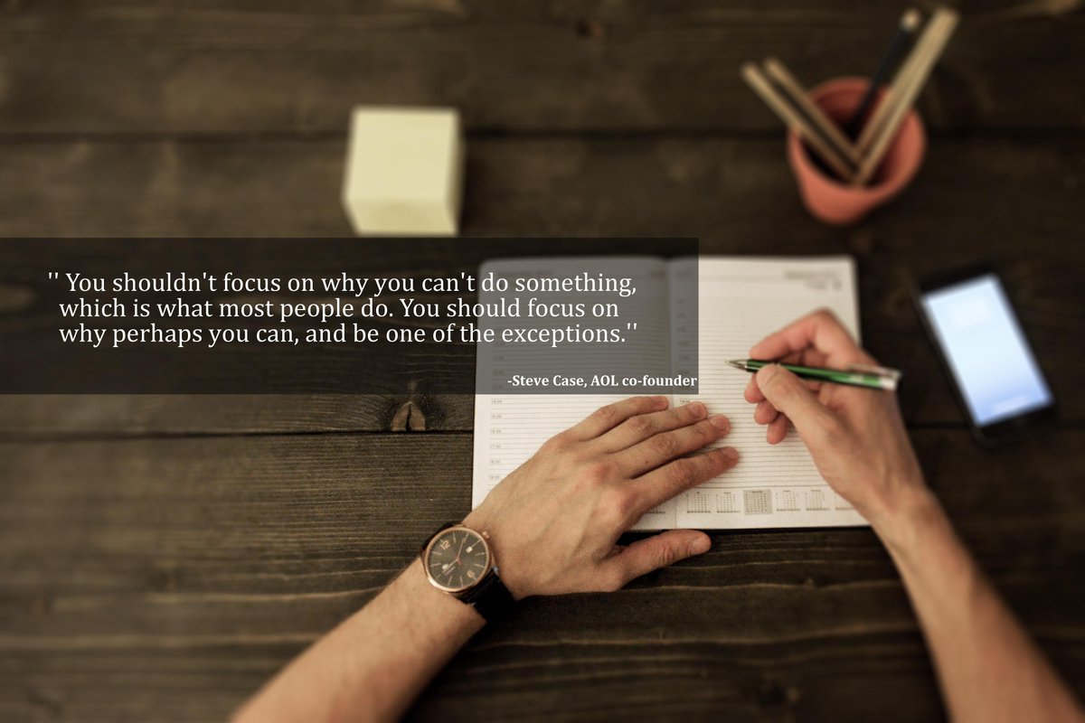 rithos's tweet photo. "You shouldn't focus on why you can't do something, which is what most people do. You should focus on why perhaps you can, and be one of the exceptions." —Steve Case, AOL co-founder #motivation #WisdomWednesday #quote #movingforward #movingon #keepmoving #Rithos https://t.co/EcMFqt5t1d