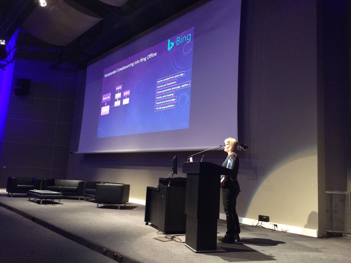 Insightful keynote by <a href="/gkazai/">Gabriella Kazai</a> on designing offline and reusable evaluation methodologies with lessons learned at <a href="/bing/">Bing</a> #ecir2018