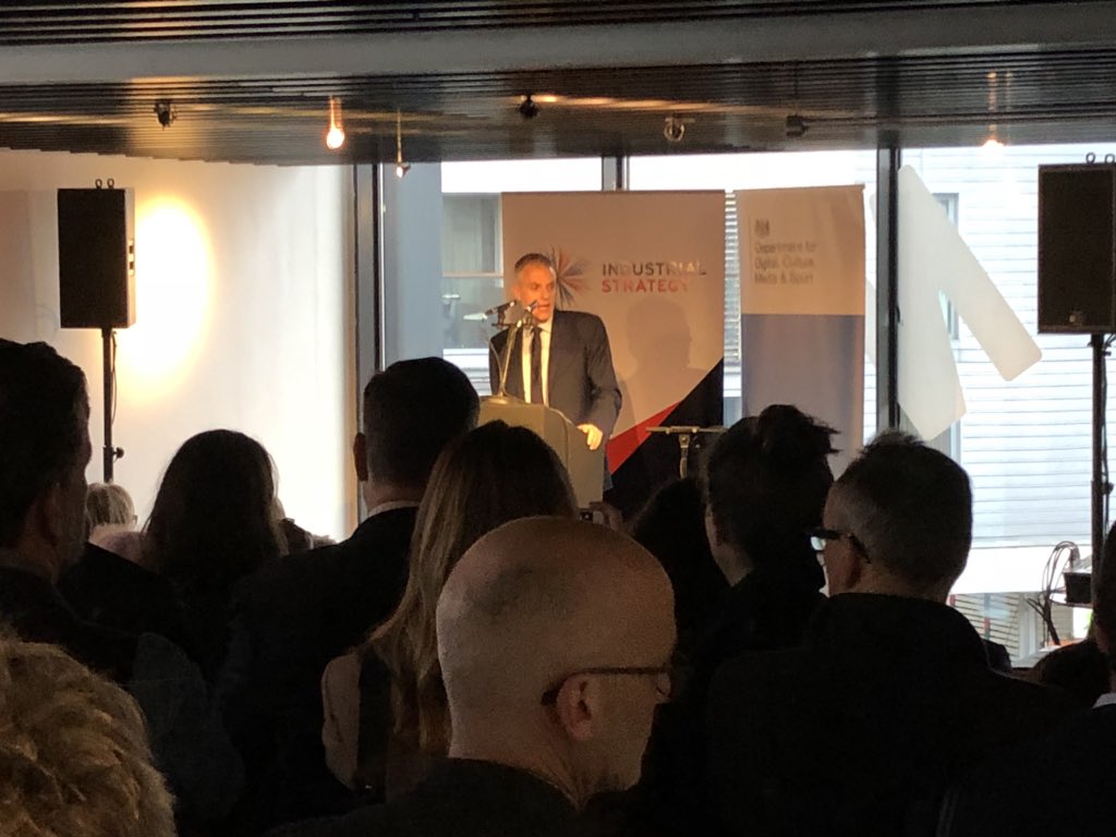 Standing room only @ Creative Industries Sector Deal launch @RoundhouseLDN with Creative Clusters and Audience of the Future central thanks to  @ahrcpress  @innovateuk @UKRI_News #IndustrialStrategy #CreativeIndustries #CreateUK @CreativeIndsUK @CE_Programme