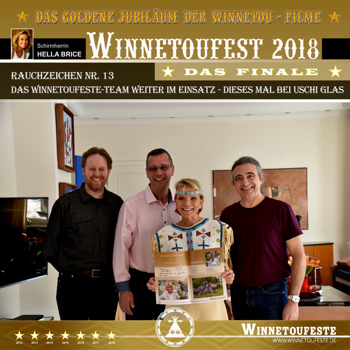 ullitours's tweet photo. Das Winnetoufeste-Team zu Besuch bei Apanatschi - Uschi Glas ... #UschiGlas #Winnetou # Pierre Brice # KarlMayFilm #Biograd #HotelIlirija #Abenteuer #Freundschaft #LebeDeinenTraum https://t.co/CXY58adMcG