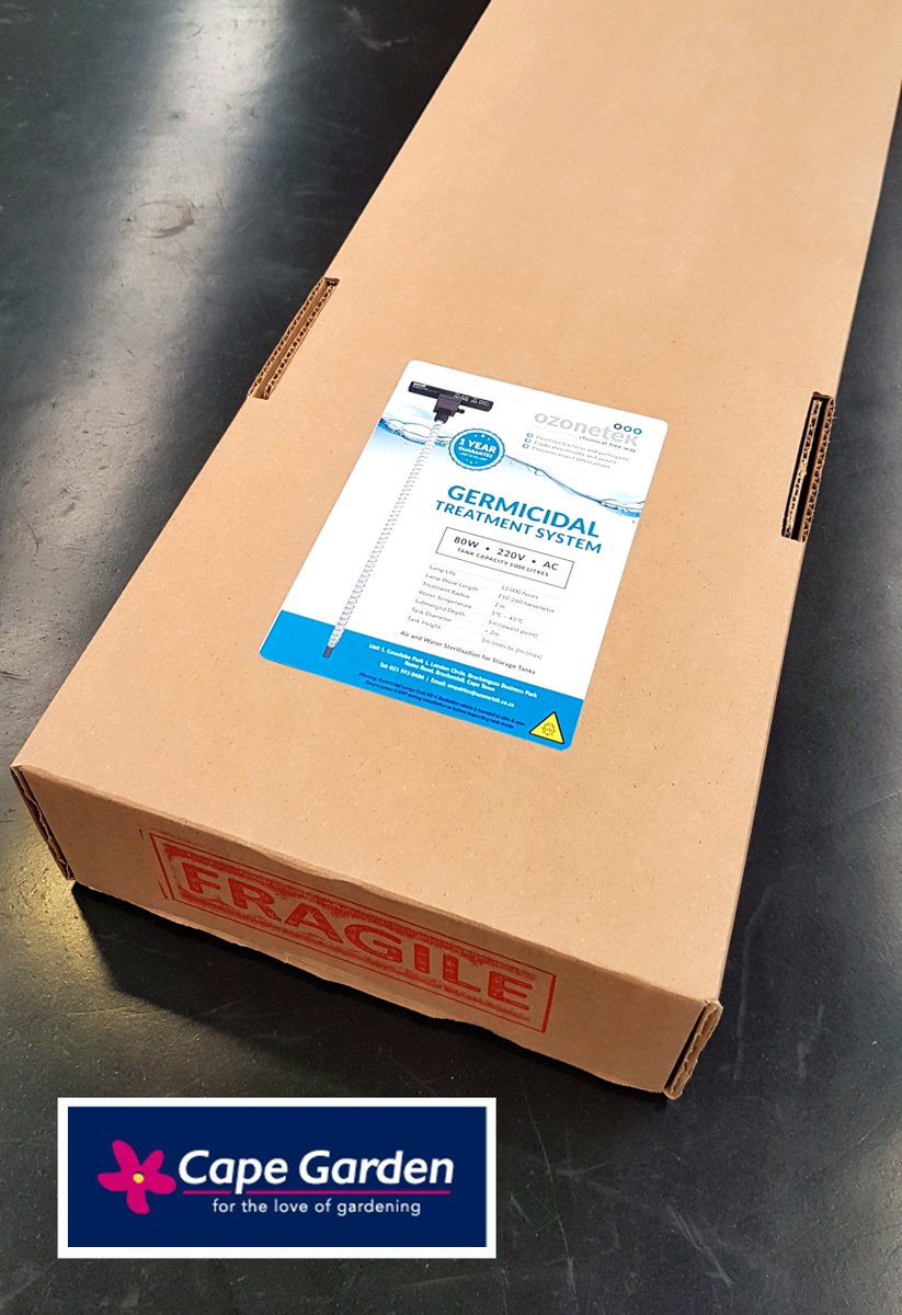 atlantisgrp's tweet photo. Proud to announce our Ozonetek Germicidal Treatment System is now retailing at Cape Garden Centre in Joostenbergvlakte  #savewater #uvsterilisation #WaterCrisis #dayzero https://t.co/xZKFXoYmLJ