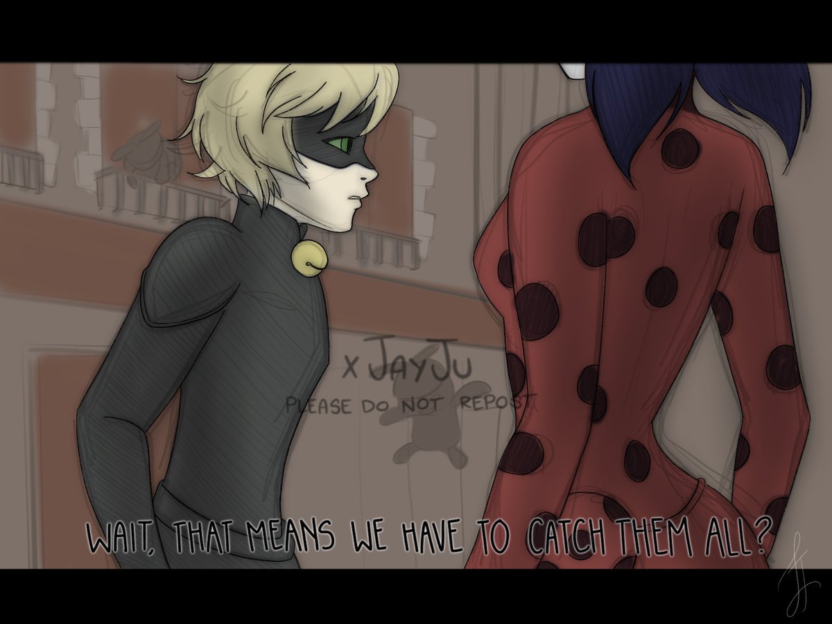 xJayJu's tweet photo. When non-PokΓ©mon-players don't understand how long it takes to complete a pokedex #MLS2Spoilers #MiraculousLadybug #mlcomic https://t.co/LiVgm3NHW3