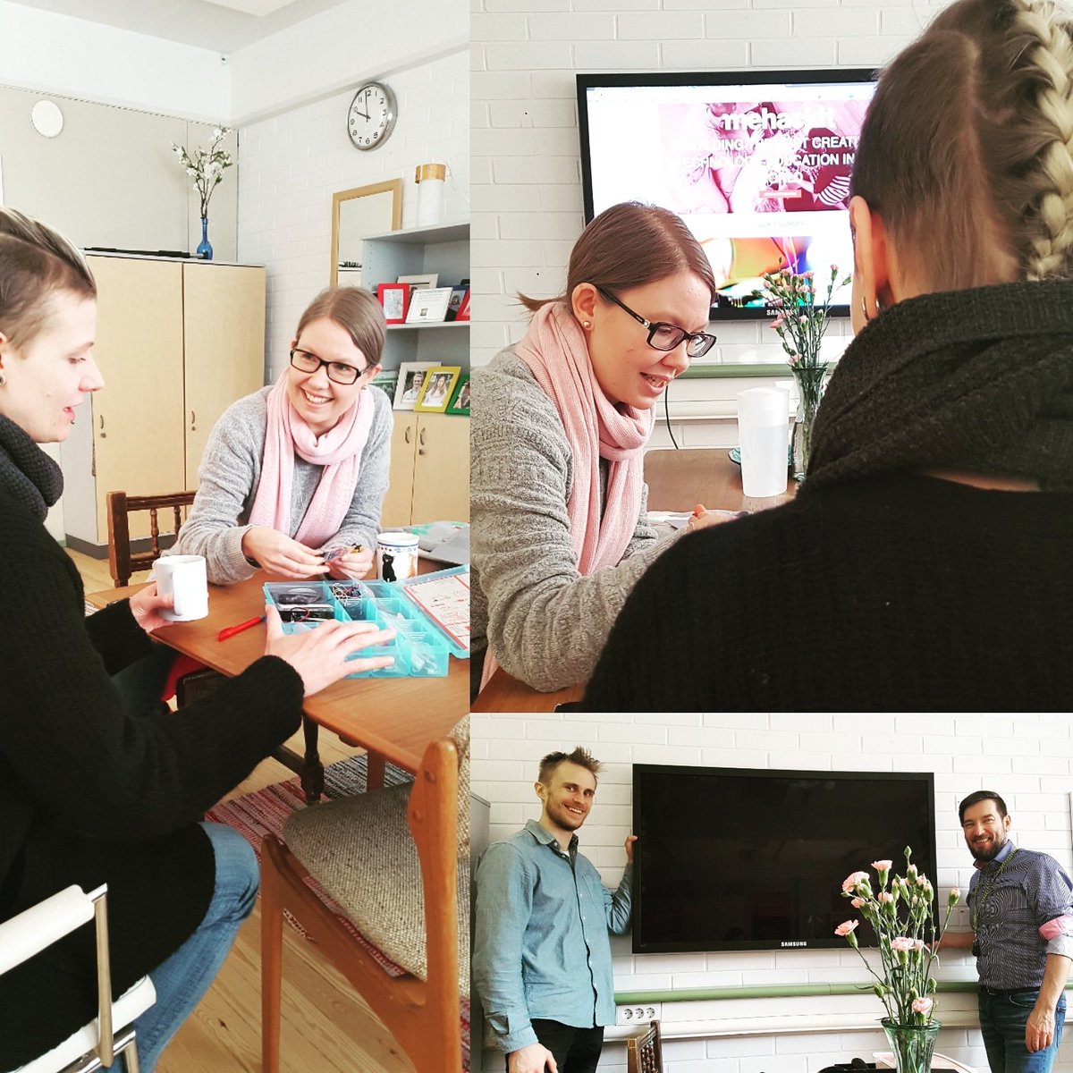 mehackit's tweet photo. Mehackit Instructor training about to begin at #AteljéIII #AGrid! #newscreenmounted Jeah! #BreakingBarriers #helyes #mehackitmakerkit @SamsungSuomi https://t.co/EvlsJRvDay
