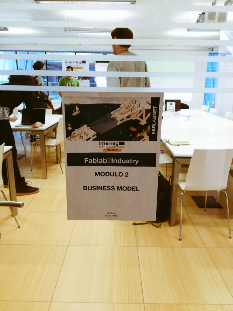 fablabnet's tweet photo. We are live from @MUSE_Trento for #fablab2industry business model  with @SEI_Consulting 
@MUSE_Fablab @sabinacuccibar  @gianlop https://t.co/40MQ08vZai