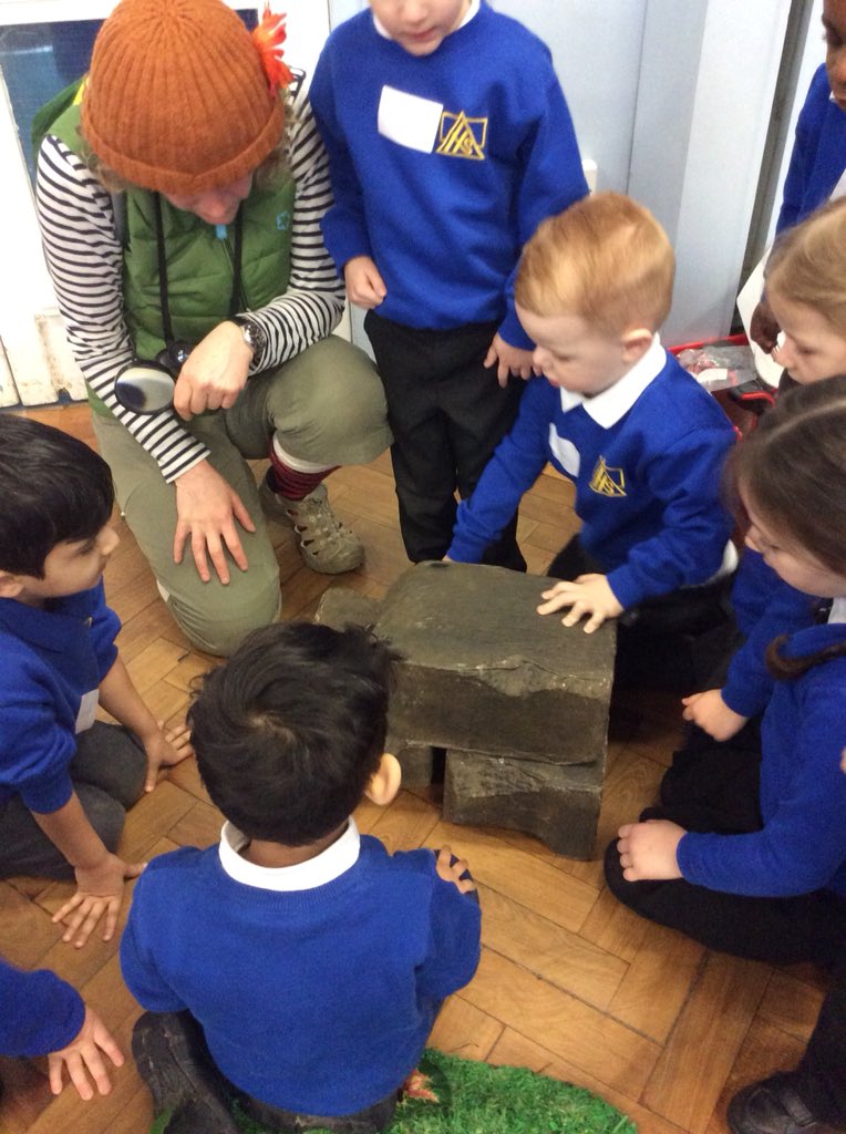 HillstonePS's tweet photo. We found some of Portly’s footprints down by the riverbank. #hpseyfs #languagealive https://t.co/Tsb2JHM0OG