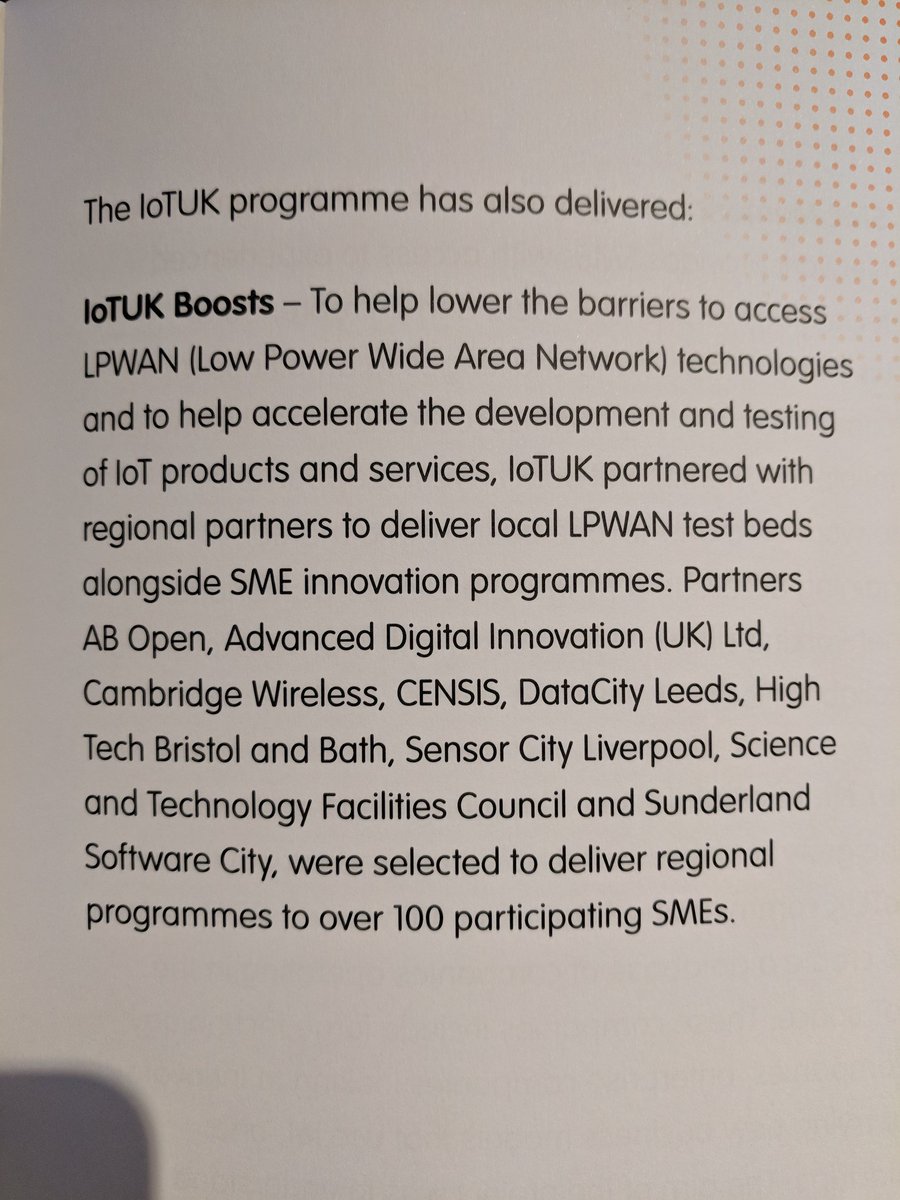SJKear's tweet photo. Pleased to see the @cambwireless #IoTUKBoost programme mentioned in today's #LivingInTheIoT event literature. Was a great programme that fostered some really innovative #IoT companies @beringarltd @8powerUK @seesense_cc ...to name a few. https://t.co/3HTmScetBX