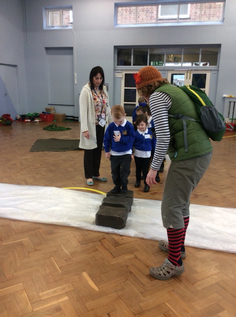 HillstonePS's tweet photo. We helped to rebuild the bridge to cross the river. @PlayHouseBham #languagealive #hpseyfs https://t.co/KwGhRxvQdZ