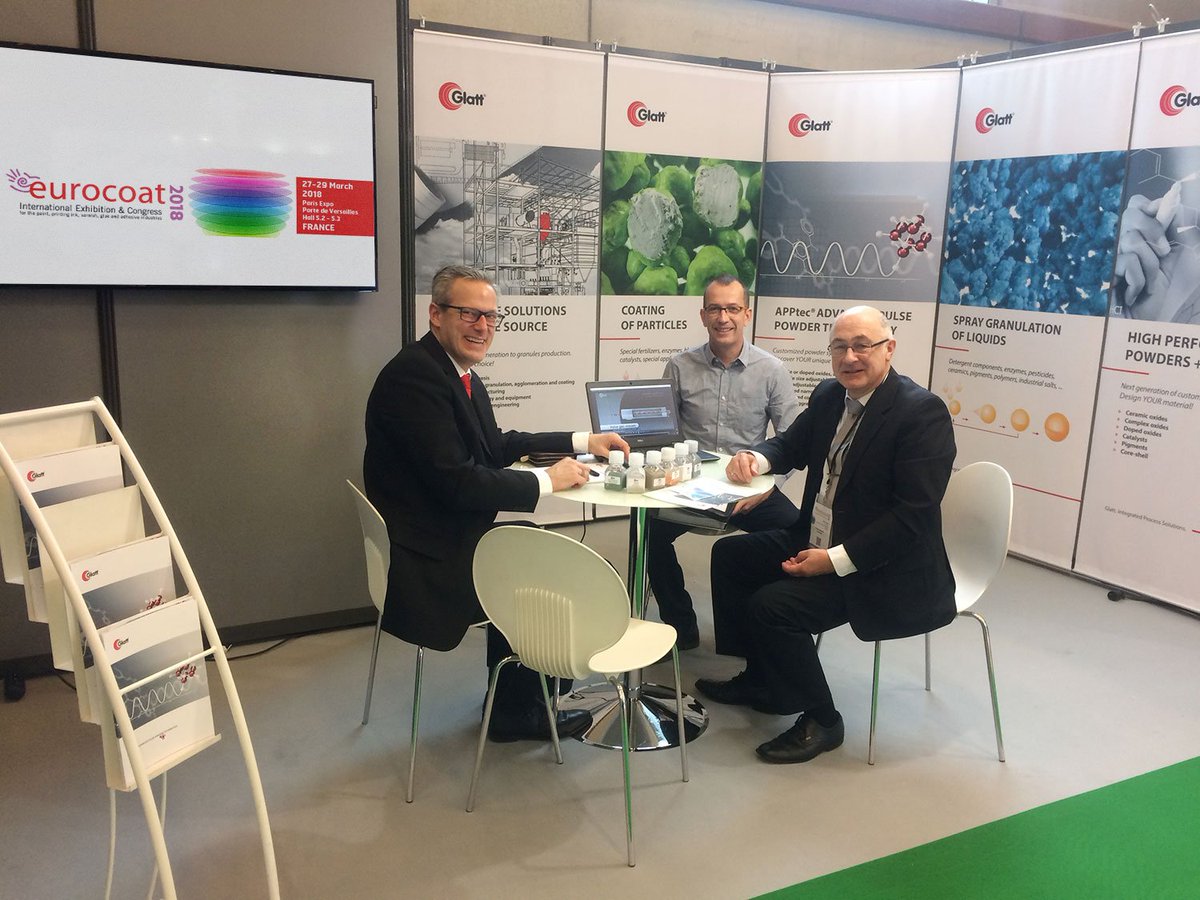 glatt_group's tweet image. Are you attending Eurocoat 2018 in Paris? Meet the experts from Glatt &amp;amp; from our Partner @SDTech_Groupe at booth A35. #ParticleEngineering #ParticleDesign #PowderSynthesis #APPtec #Eurocoat #Eurocoat2018 glatt.com/de/news/termin…