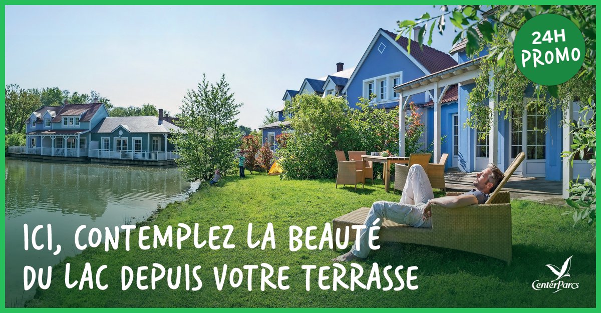 centerparcsfr's tweet photo. Le printemps n'attend que vous ! 🌸 On vous offre jusqu'à -35% sur les #cottages Nouveau Design au Lac d'Ailette pendant les #vacances de #printemps ➡ https://t.co/w4uEBTqs2F #24HPromo #BonPlan #CenterParcs https://t.co/RPnJS9Y61C