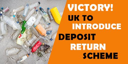 BREAKING: Government announces #DepositReturnScheme
Thanks to all supporters and all organisations who worked tirelessly on this issue. Great step to #EndOceanPlastics 
<a href="/sascampaigns/">Surfers Against Sewage</a> <a href="/CPRE/">CPRE, Campaign to Protect Rural England</a>  <a href="/yougotthebottle/">Have you got the bottle?</a> 

#peoplepower #plasticpollution

More info> act.gp/2pM3l8Y 
1/2