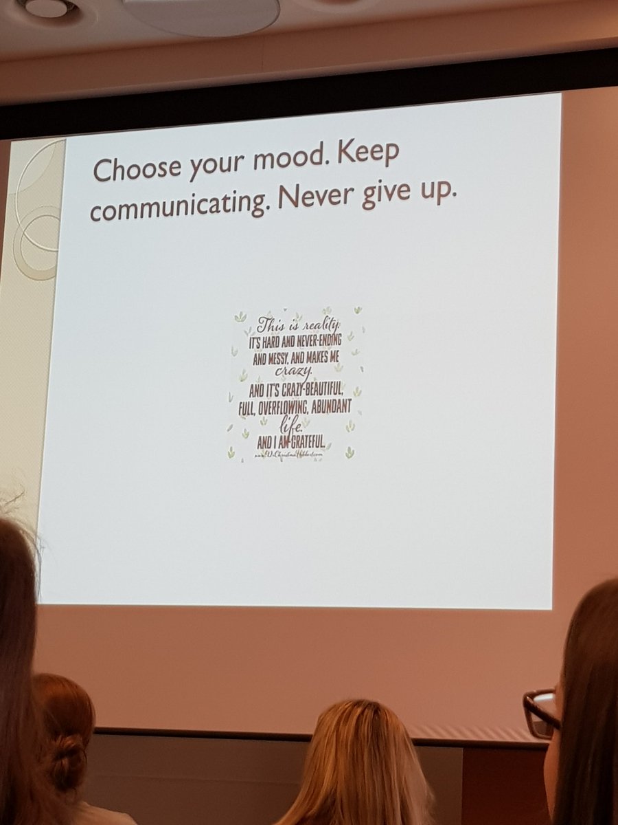 Three presentations thus far at #QNIS2018 and three are three recurring themes #mindfulness #authenticity #reflection #Jessica
