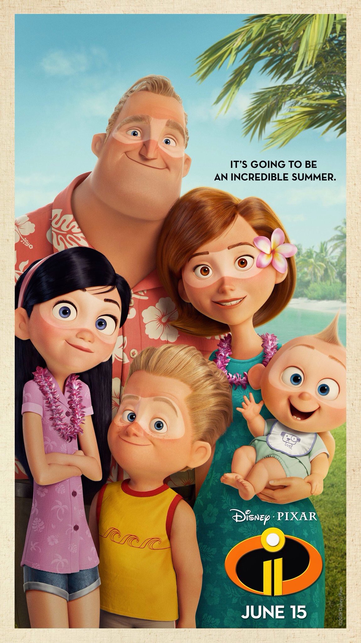 DZXQiPuW4AAAWvT New Summer-Themed Poster for The Incredibles II