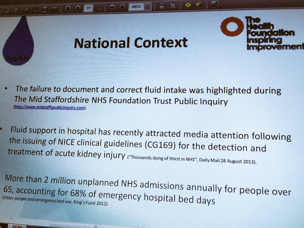 BakerKatyhaynes's tweet image. Just some of the national themes relating to hydration and correct documentation of fluid balance/risk of dehydration. #literaturesearching #qualitycare #improvingpractice #goodandbad #learningfromothers #fundamentsofcare 👍