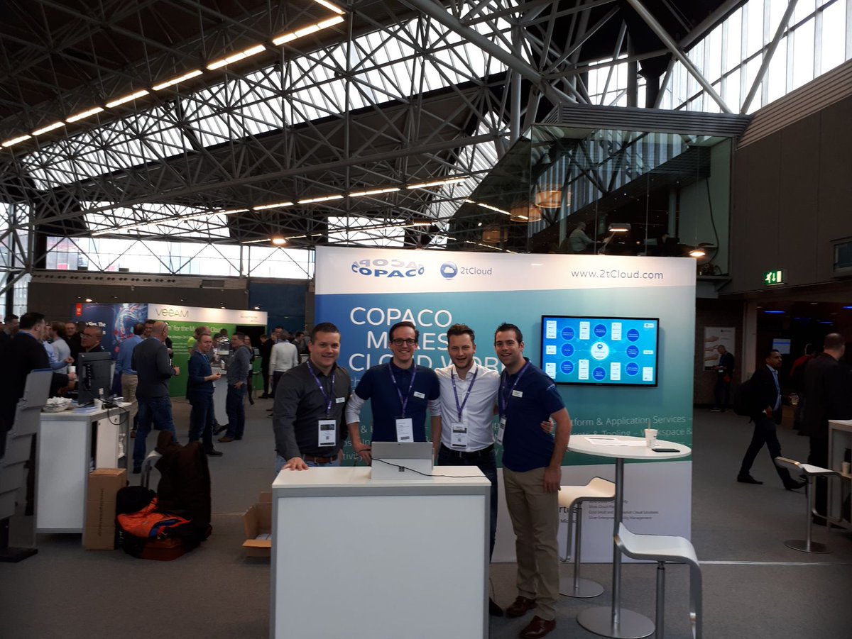 GinovanEssen's tweet photo. Microsoft Tech Summit booth #2tCloud @copaconederland https://t.co/eLIMGbYF0t