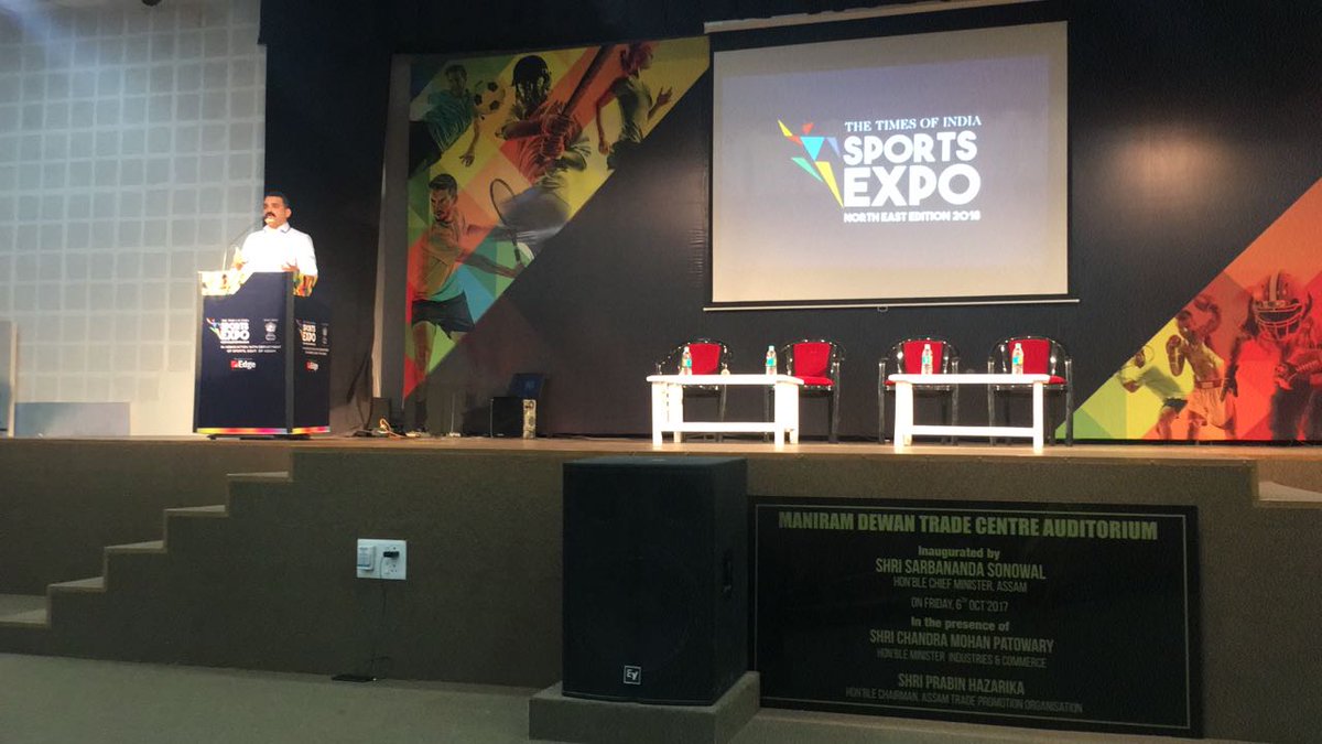 StairsNGO's tweet photo. @UpadhyaySid, Founder, @StairsNGO, speaking on harnessing, nurturing & engaging talent through optimised CSR, at @TOISportsShow , The Times of India SPORTS EXPO North East Edition 2018, in association with Department of Sports, Govt. of Assam. #sportsexpone #toigsbs https://t.co/ds2ozHQV3q