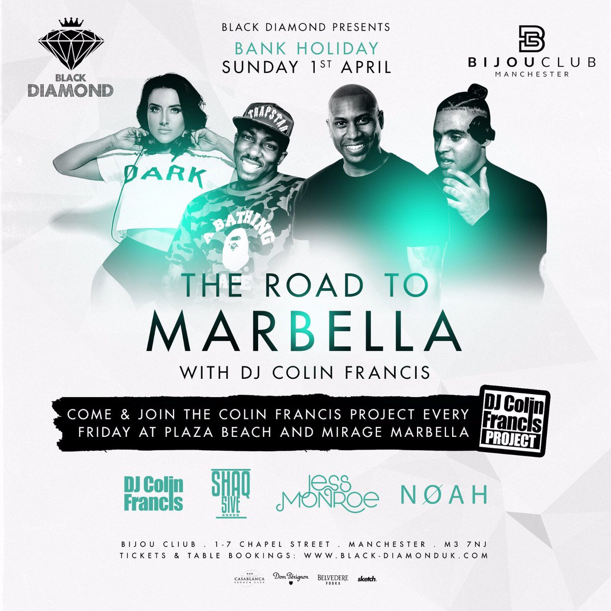 This Sunday Night in Manchester #RoadToMarbella <a href="/BijouClub/">The Bijou Club</a> w/ Myself plus @SHAQFIVEDJ @JessMonroeX NØAH 😈🔥