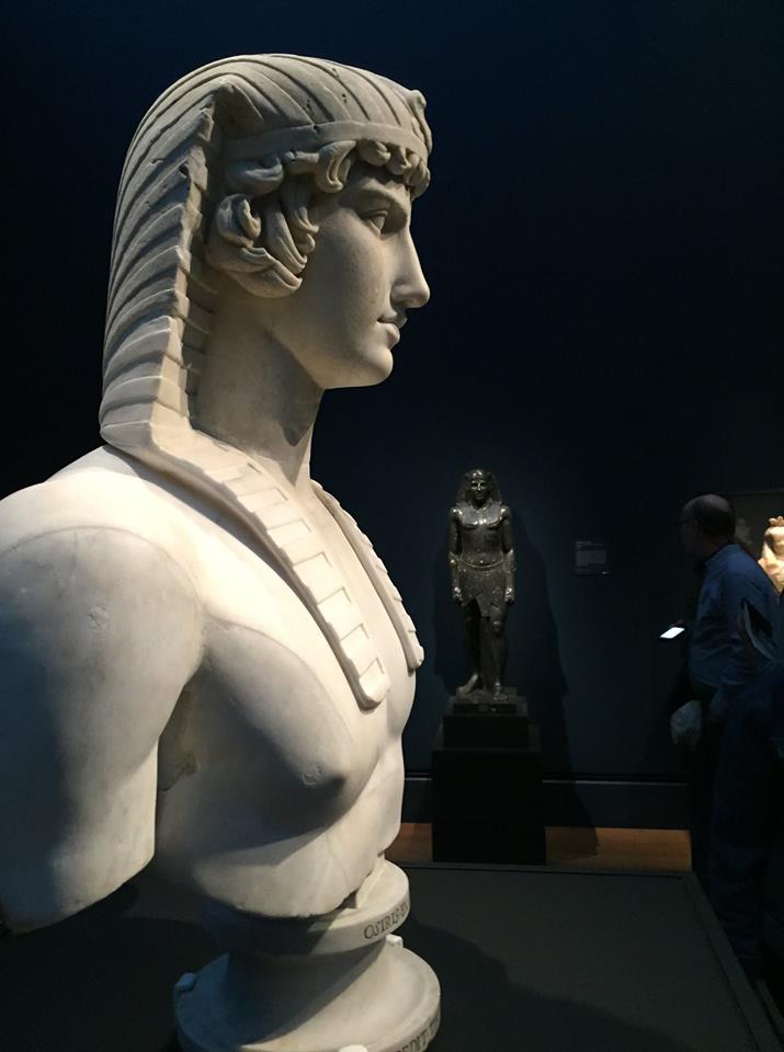 antinousgaygod's tweet photo. #Antinous is a star in LA! In the spotlight at @GettyMuseum #BeyondTheNile exhibition now til 9 Sept 2018. #Antinoos/#Osiris bust from @MuseeLouvre among 200 objects showing how #Egyptian art influenced Greek/Roman art. Photos: #RickThompson. More images: https://t.co/71qn9BuCce https://t.co/NutVawI0xP