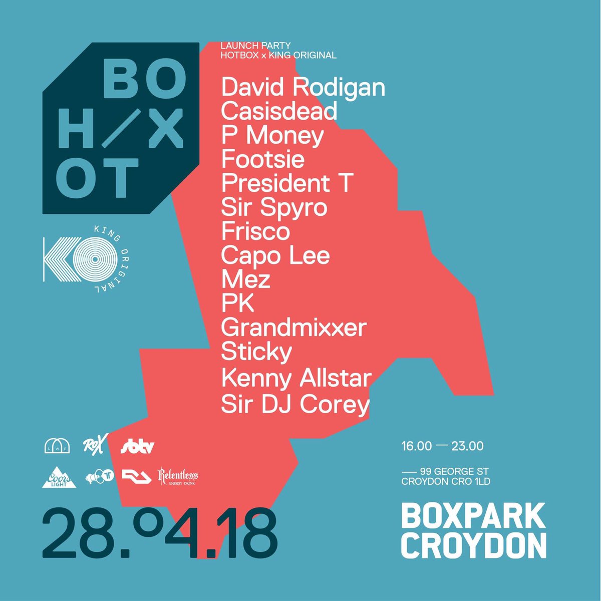 ConcretePR's tweet photo. On 28/04/2018 @L_W_E present @DavidRodigan and more at @BoxparkCroydon #dnb #reggae #grime #bass #jungle tickets: https://t.co/el1k6vbUsC https://t.co/TBPUXupWaP