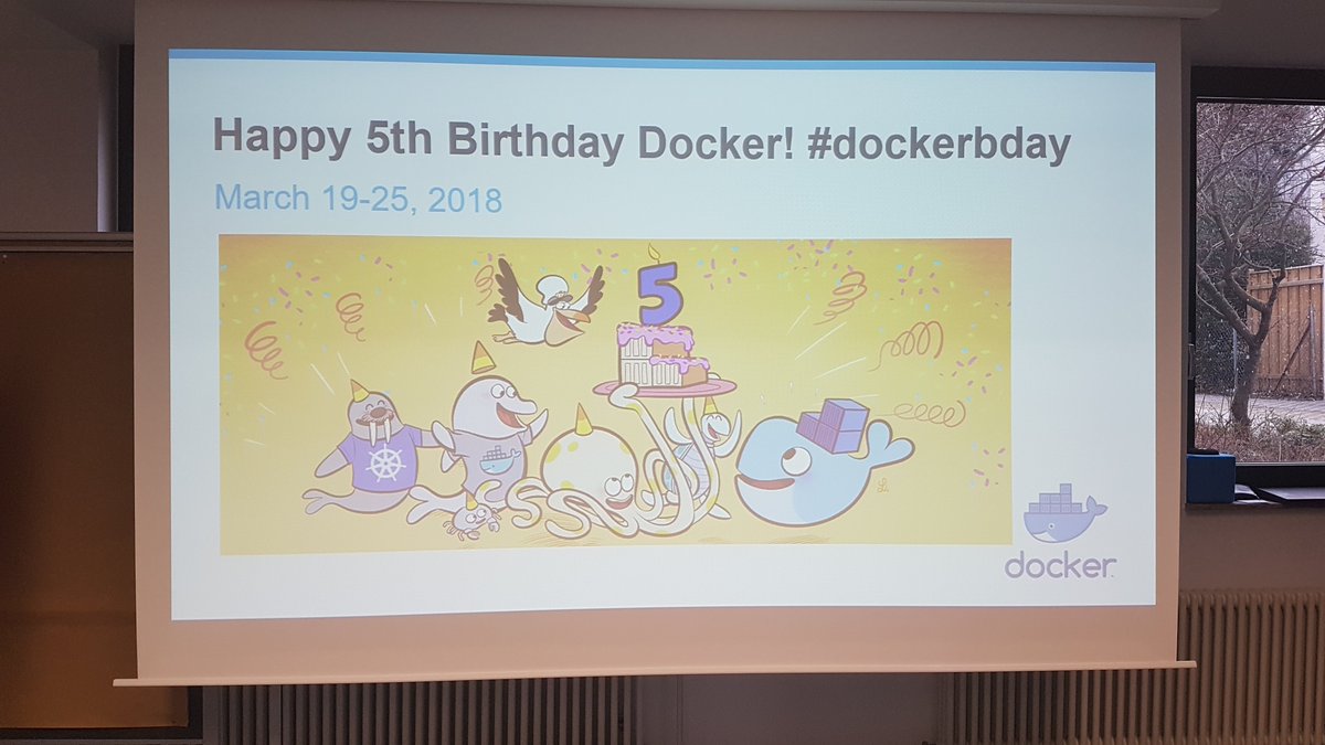 novatecgmbh's tweet photo. Wir feierten letzten Donnerstag ausgelassen den 5. #Docker Geburtstag in #Stuttgart 🙂 #dockerbday #dockerbirthday #docker #dockerusergroup #teamnovatec - https://t.co/pcDiqsTzMg https://t.co/o9QCxHk8X9