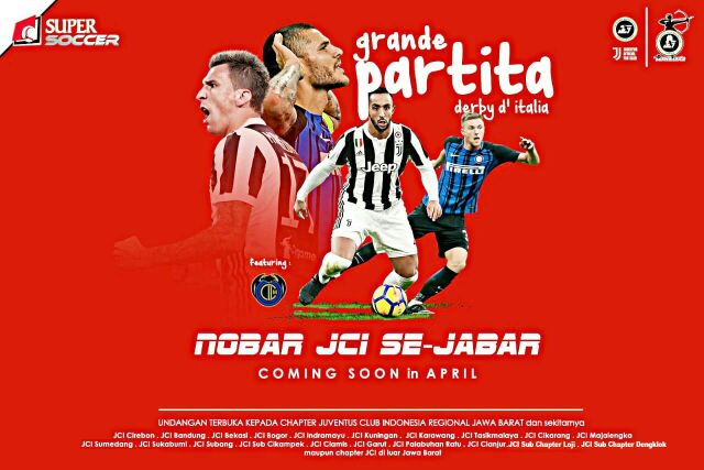 Kita ramaikan nobar Akbar seJabar di Purwakarta Juventus vs Intermilan. Minggu, 29 April 2018.