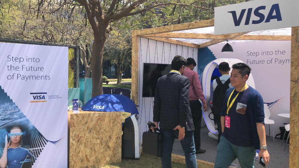 VisaCEMEA's tweet photo. The stage is set, the energy is amazing and everyone is excited. Make sure to join us today at our stand at the #fintechvillage @Stepconference. #Step2018 https://t.co/LIXoHAVMmN