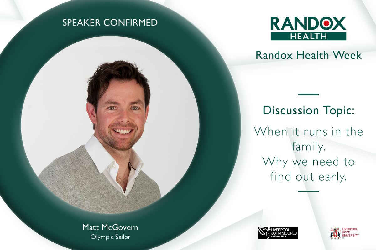 RandoxHealth's tweet photo. Olympic Sailor @mattmcgsailing CONFIRMED for #RandoxHealthWeek.
If you're interested in hearing Matt's story on his #familyhistory of #bowelcancer, join us for free at #Liverpool Exchange Station on Wed 11th April.
Get your tickets here: https://t.co/Dqwo5TTjb7 https://t.co/c8STeG2NSi