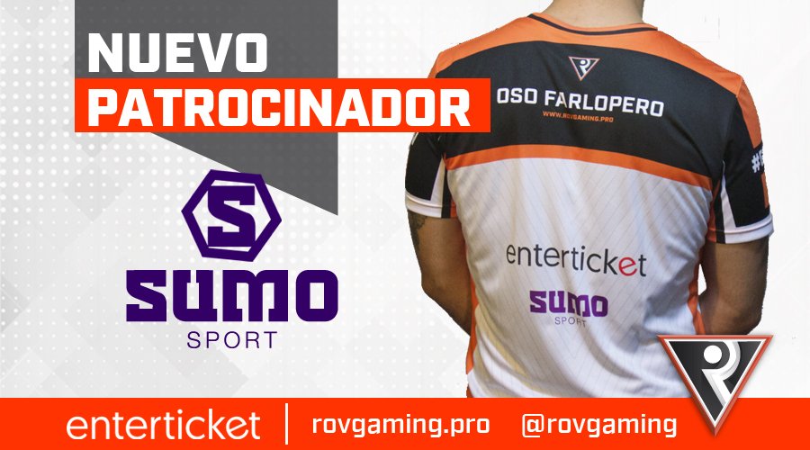 ROVGaming's tweet photo. ¡Seguimos trabajando! Gracias a @SumoSport 👕 por su magnifico trabajo y por apoyar y confiar en nosotros. Seguiremos trabajando juntos durante toda la temporada. https://t.co/mVnXurXO4l
