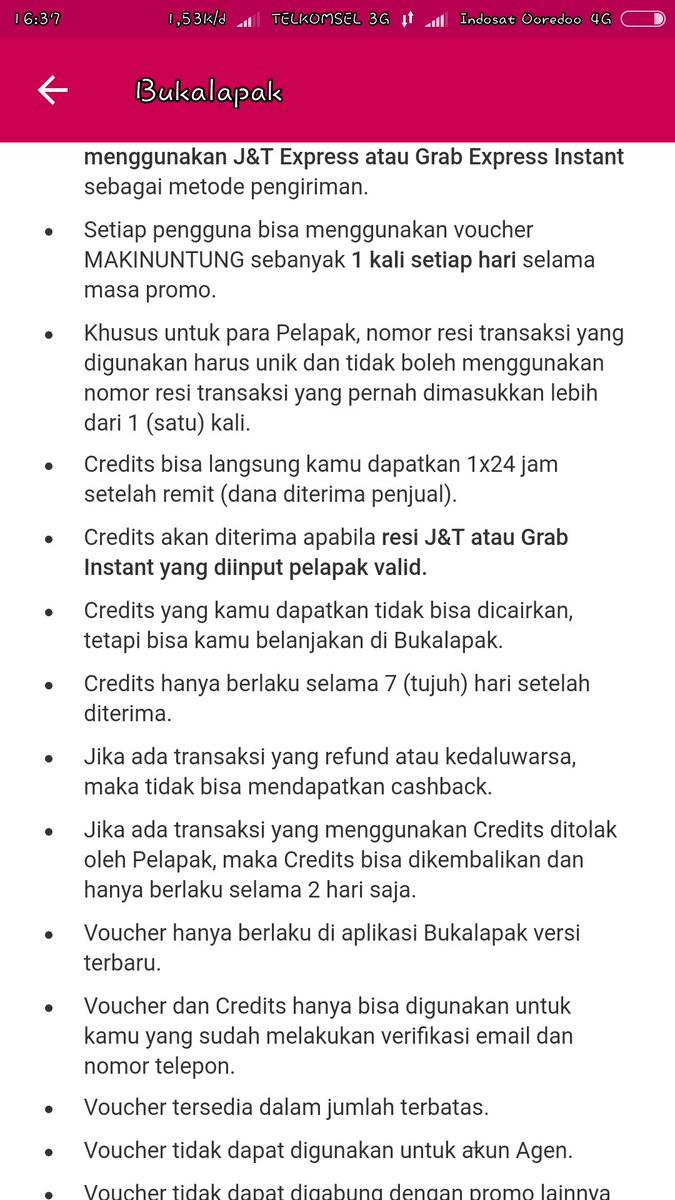 Kevinim19395768's tweet photo. @BukaBantuan yth cs BL saya mau menanyakan prihal dana cashback saya dr promo MAKINUNTUNG, saya sudah dapat dana cashback nya tetapi kenapa dihari itu juga kadarluwarsa?  Bukan nya 7hari baru kadarluwarsa nya?  No. Transaksi 180736723251 mohon segera dicek https://t.co/FiARfUiZo7