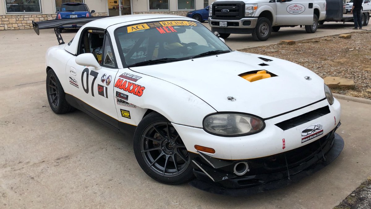 JimStew911's tweet photo. The Ace Racing Miata sits ready at Motorsports Ranch Texas. #Scca #Mazda #Dallas #aceracing #Racing #autoshow #autosports https://t.co/hXbZ4xUKxd