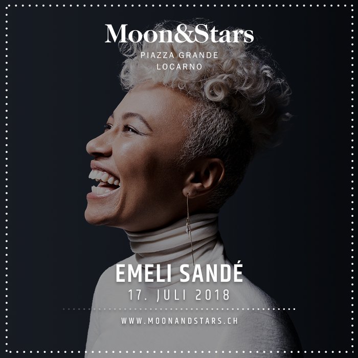 Moon&Stars (@moonandstars_ch) on Twitter photo Vorhang auf für die schottische Soul-Granate: <a href="/emelisande/">Emeli Sandé</a> kommt am 17. Juli ans Moon&Stars. Tickets gibts auf moonandstars.ch . #moonandstars18 Vorhang auf für die schottische Soul-Granate: <a href="/emelisande/">Emeli Sandé</a> kommt am 17. Juli ans Moon&Stars. Tickets gibts auf moonandstars.ch . #moonandstars18
