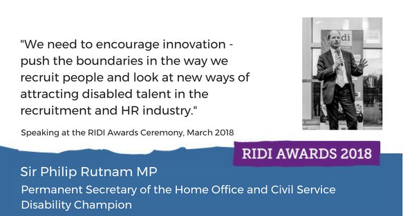 Photo of Sir Philip Rutnam at the RIDI Awards