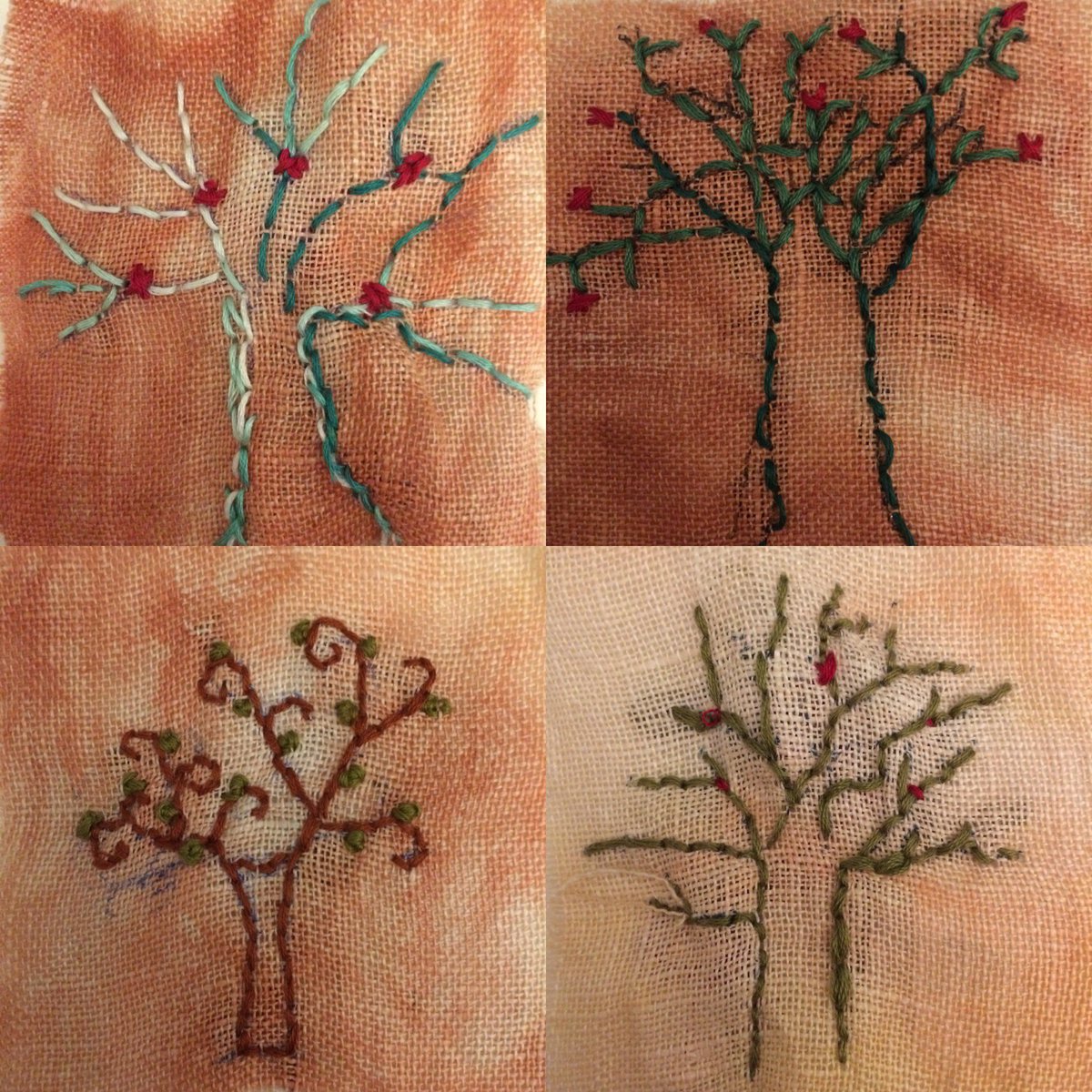 Rishworth1724's tweet photo. Year 7,8&9 pupils have created these as part of the #stitchatreeproject in support of refugees. All hand stitched & will create a forest for display at Whitworth Art Gallery in Manchester in September. #threadbearingwitness #alicekettle #stitchingstories https://t.co/vUihMgc1MN