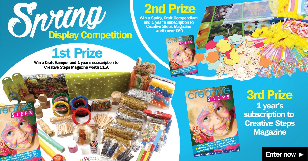 earlyresources's tweet image. #SpringDisplay Competition ENDS tomorrow! Don’t miss out on the chance to WIN a Craft Hamper + @Cr8iveSteps_mag Magazine Subscription! 

Send us your Spring Display photos to enter &amp;gt; goo.gl/HexMpb  

#eyfs #earlyyears #primary #nursery #preschool #competition #win