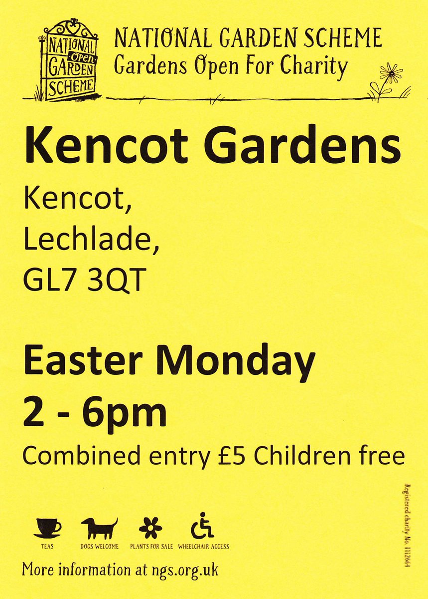 Join us for Open Gardens in the picturesque village of Kencot near Leachlade on Easter Monday from 2-6pm. Homemade Cakes in the Village Hall, plant for sale, dogs welcome, wheelchair access.
Part of the <a href="/ngs_oxfordshire/">NGS_Oxfordshire</a> raising money for <a href="/macmillancancer/">Macmillan Cancer Support</a>.